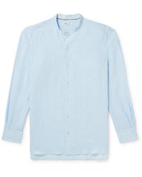 Loro Piana - Arizona Grandad-collar Linen Shirt - Lyst