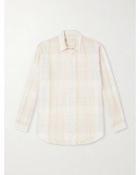 Kaptain Sunshine - Checked Cotton-flannel Shirt - Lyst