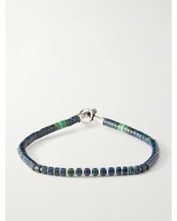 Mikia - Heishi Sterling And Azurite Beaded Bracelet - Lyst