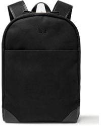 Bennett Winch - Leather-Trimmed Cotton-Canvas Backpack - Lyst