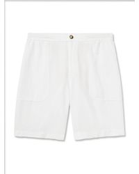 Altea - Straight-leg Lyocell And Linen-blend Twill Bermuda Shorts - Lyst