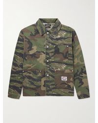 CHERRY LA - Arbeitsjacke aus Denim mit Camouflage-Print in Patchwork-Optik - Lyst