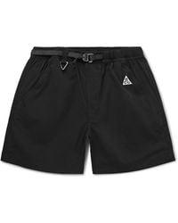 Nike - Acg Straight-Leg Belted Logo-Embroidered Shell Shorts - Lyst