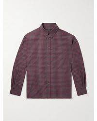 Willy Chavarria - Veterano Hemd aus karierter Baumwollpopeline mit Button-Down-Kragen - Lyst
