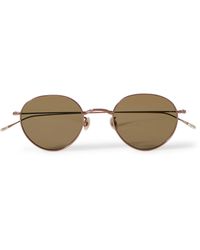 Eyevan 7285 10 Eyevan 170 Round-frame Gold-tone Titanium Sunglasses - Metallic