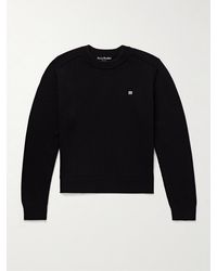 Acne Studios - Logo-Appliquéd Cotton Sweater - Lyst