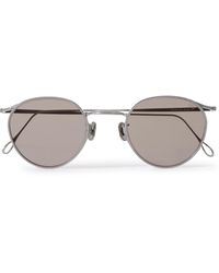 Eyevan 7285 Round-frame Titanium Sunglasses - Metallic