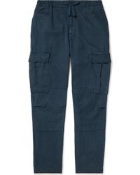 Officine Generale - Jay Tapered Lyocell-twill Drawstring Cargo Trousers - Lyst