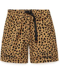 Wacko Maria - Gramicci Straight-leg Belted Leopard-print Nylon Shorts - Lyst