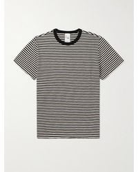 Nudie Jeans - Roy Slub Striped Cotton-jersey T-shirt - Lyst