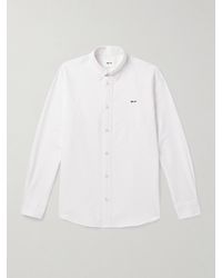 NN07 - Colby 5910 Button-Down Collar Logo-Embroidered Organic Cotton Shirt - Lyst