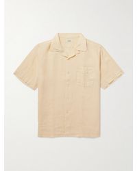 Hartford - Palmito Mc Pat Convertible-collar Linen Shirt - Lyst