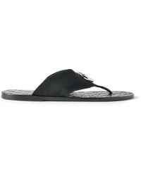 Gucci - Riviera Logo-Embellished Leather And Elastic Flip Flops - Lyst
