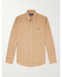 Polo Ralph Lauren - Slim-fit Button-down Collar Linen Shirt - Lyst