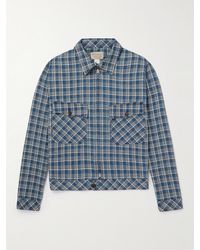 RRL - Shorewood Slim-fit Checked Linen And Cotton-blend Bomber Jacket - Lyst