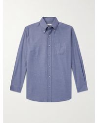Loro Piana - Button-down Collar Cotton And Cashmere-blend Denim Shirt - Lyst