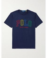 Polo Ralph Lauren - T-Shirt aus Baumwoll-Jersey mit Logostickerei - Lyst