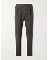 MR P. - Straight-Leg Pleated Wool, Silk And Linen-Blend Suit Trousers - Lyst