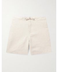 MR P. - Straight-leg Linen And Cotton-blend Drawstring Shorts - Lyst