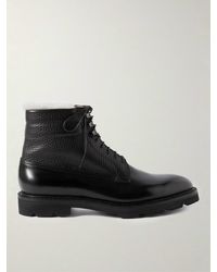 John Lobb - Alder Shearling-lined Leather Boots - Lyst