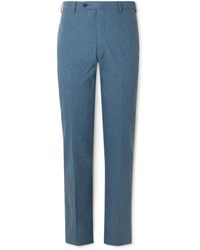Sid Mashburn - Straight-Leg Virgin Wool, Cotton And Silk-Blend Trousers - Lyst