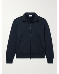 Moncler - Logo-appliquéd Cotton And Cashmere-blend Jersey Track Jacket - Lyst