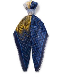 Missoni - Striped Modal And Silk-blend Voile Scarf - Lyst