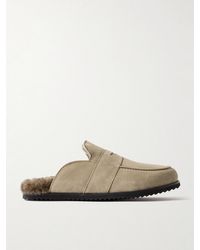 MR P. - David Shearling-Lined Suede Slippers - Lyst