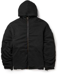 Balenciaga - Oversized Padded Cotton-jersey Hooded Bomber Jacket - Lyst