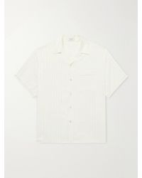Versace - Striped Cotton And Silk-blend Jacquard Shirt - Lyst