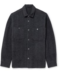 MR P. - Herringbone Wool And Cashmere-Blend Flannel Overshirt - Lyst