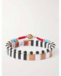 Roxanne Assoulin Got It Together Set Of Two Enamel And Gold-tone Beaded Bracelets - Multicolour