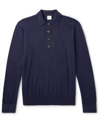 Eleventy - Slim-Fit Cotton And Cashmere-Blend Polo Shirt - Lyst