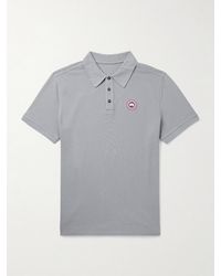Canada Goose - Beckley Logo-appliquéd Cotton-piqué Polo Shirt - Lyst