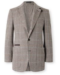 dunhill - Glen Prince Of Wales Checked Wool And Cashmere-blend Blazer - Lyst