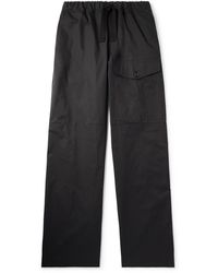 Dries Van Noten - Wide-Leg Cotton-Twill Drawstring Cargo Trousers - Lyst