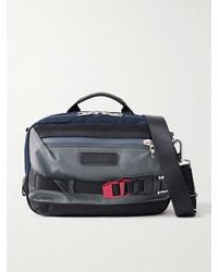 master-piece - Potential Small Leather-Trimmed Cordura Nylon Messenger Bag - Lyst