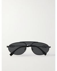 Fendi - O'lock Aviator-style Metal Sunglasses - Lyst