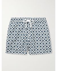 Frescobol Carioca - Shorts da mare medi a gamba dritta in tessuto riciclato stampato Ipanema Weave - Lyst