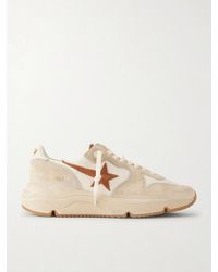 Golden Goose - Running Sole Leather-trimmed Suede And Shell Sneakers - Lyst