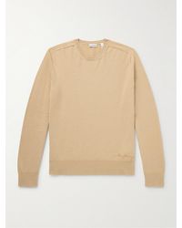 Burberry - Logo-embroidered Cashmere-blend Sweater - Lyst