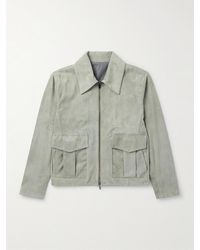 STÒFFA - Suede Bomber Jacket - Lyst