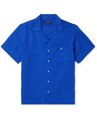 Polo Ralph Lauren - Convertible-collar Logo-embroidered Linen Shirt - Lyst