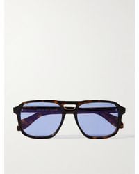Cutler and Gross - 1394 Double-Bridge Aviator-Style Acetate Sunglasses - Lyst