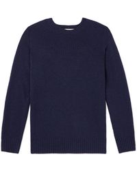 Officine Generale - Merino Wool And Cashmere-Blend Sweater - Lyst