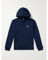 adidas Originals - Essentials Logo-embroidered Cotton-blend Jersey Hoodie - Lyst