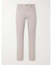 ZEGNA - Straight-Leg Linen And Cotton-Blend Jeans - Lyst