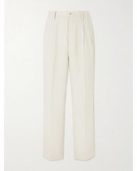 Kaptain Sunshine - Straight-leg Linen And Silk-blend Trousers - Lyst