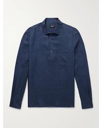 ZEGNA - Hemd aus "Oasi"-Leinen mit kurzer Knopfleiste - Lyst