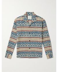 Kardo - Ronen Camp Collar Printed Cotton-voile Shirt - Lyst
